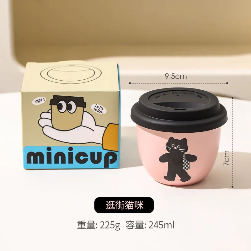 Mug en céramique et couvercle en silicone