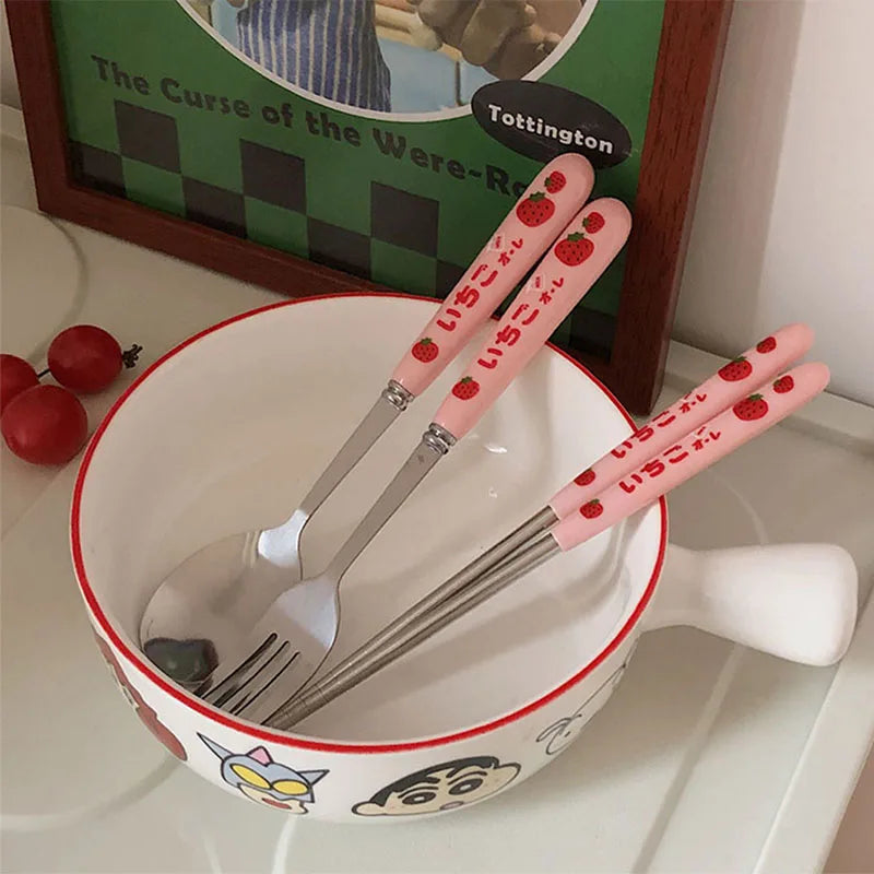 Couverts kawaii fraise <3
